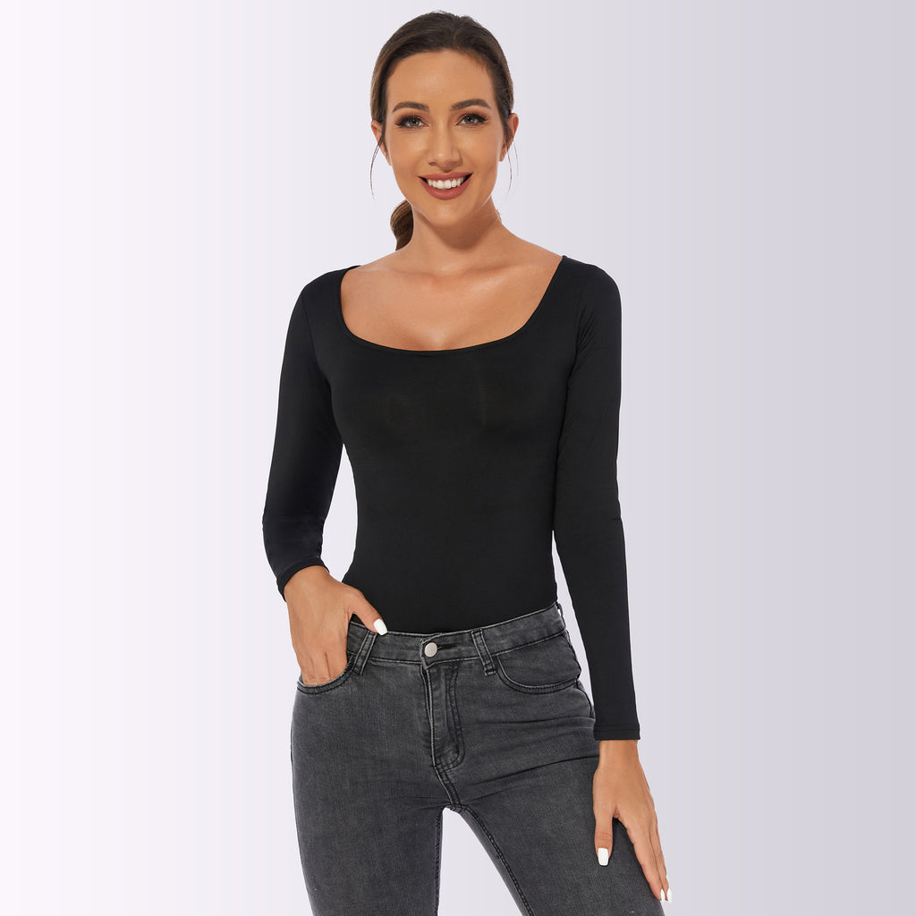 Long Sleeve Thong Bodysuit