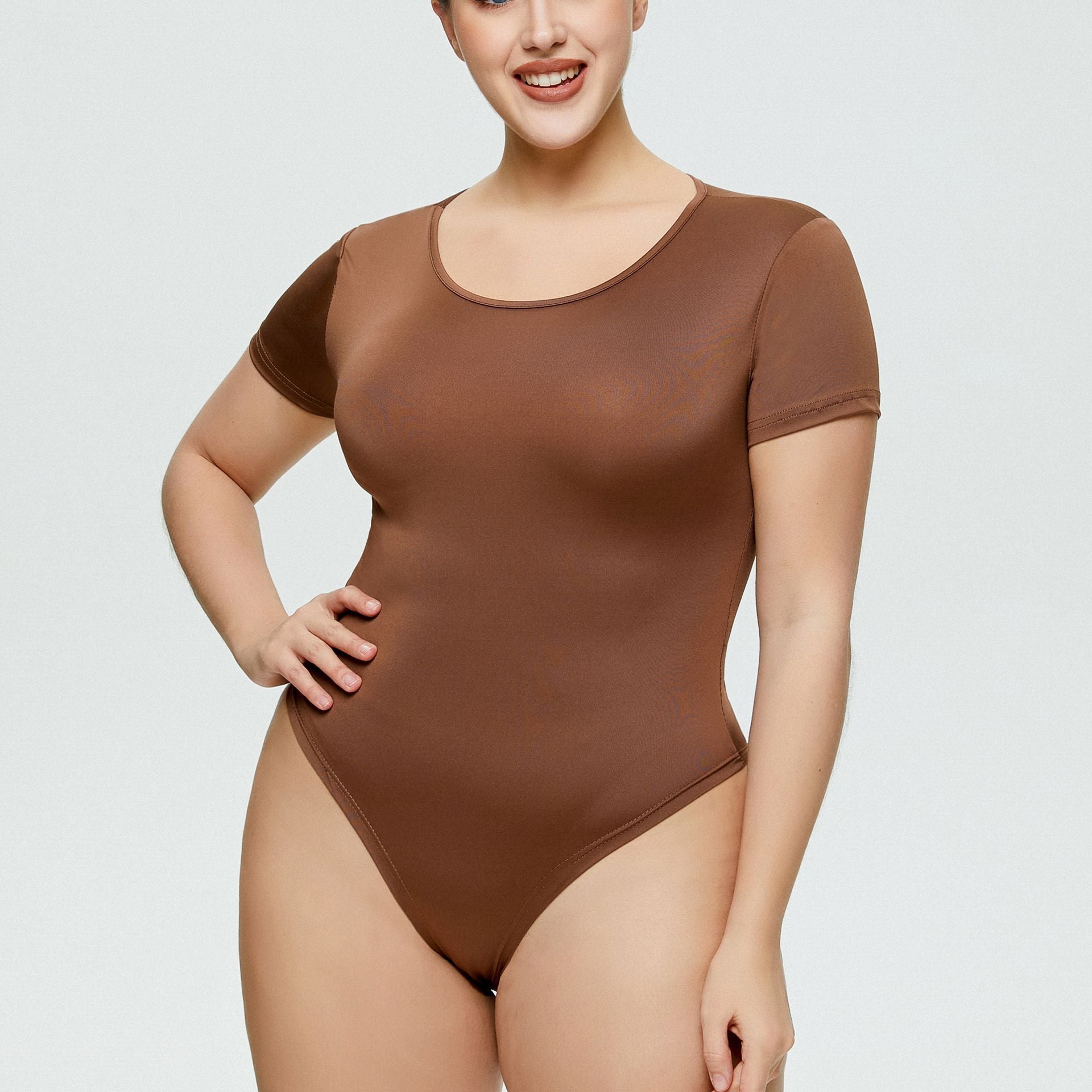 Square Neck Thong Bodysuit