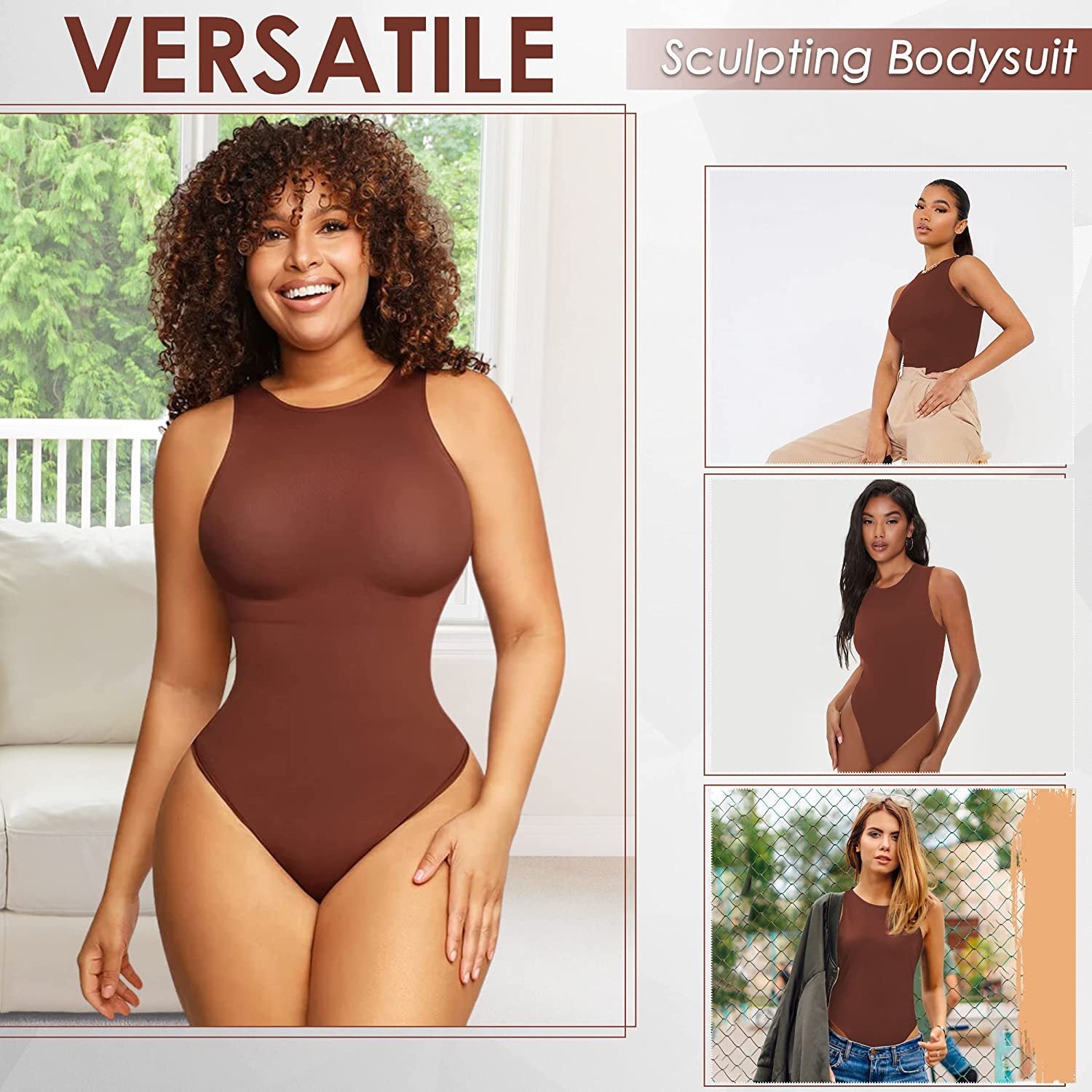 High Neck Sleeveless Bodysuit